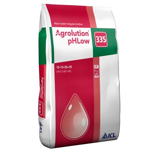 Ingrasaminte hidrosolubile pentru fertilizarea prin picurare Agrolution pH Low 335 15-13-25+ME